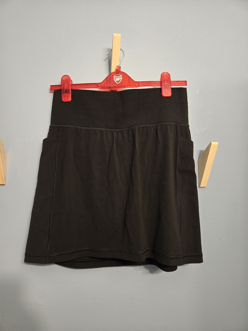 Athleta Black A-Line Knit Skirt